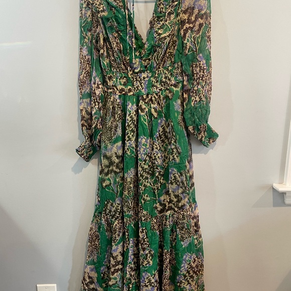 Anthropologie Ruffled V-Neck Maxi Dress - Picture 6 of 15